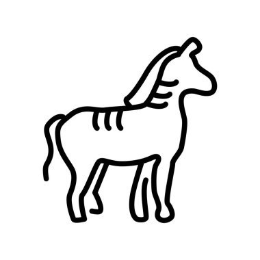 Beyaz arka plan üzerinde Zebra şeffaf işareti izole zebra simge vektör