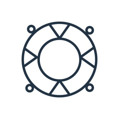 Beyaz arka plan üzerinde cankurtaran şeffaf işareti izole cankurtaran simge vektör