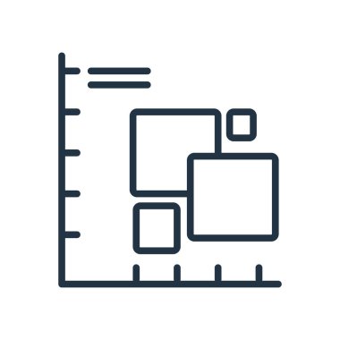 Pasta grafik simge vektör beyaz arka plan üzerinde pasta grafiği şeffaf işareti izole