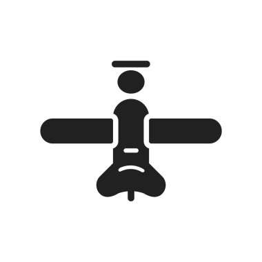 Hafif uçak simge vektör izole beyaz arka plan, hafif uçak şeffaf işareti, çiftlik sembolleri