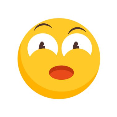 Surprised simge vektör beyaz arka plan üzerinde izole, şeffaf işareti şaşırttı