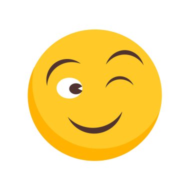 Beyaz arka plan üzerinde Wink şeffaf işareti izole wink simge vektör