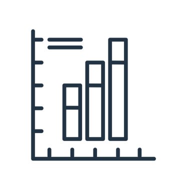 Beyaz arka plan üzerinde Analytics şeffaf işareti izole analytics simge vektör