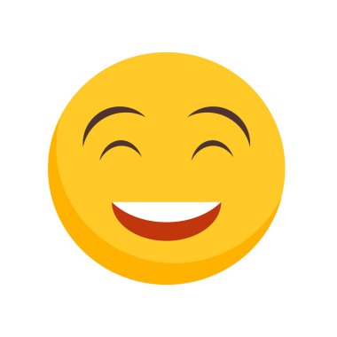 Beyaz arka plan üzerinde gülme şeffaf işareti izole gülme simge vektör