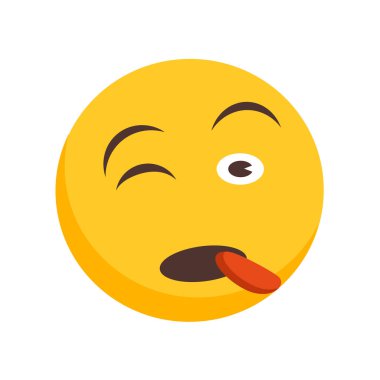 Beyaz arka plan üzerinde Wink şeffaf işareti izole wink simge vektör