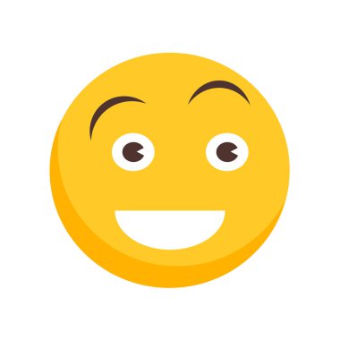 Beyaz arka plan üzerinde mutlu saydam işareti izole mutlu simge vektör