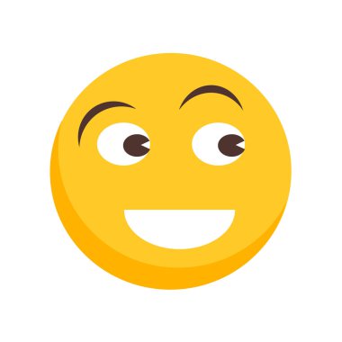 Beyaz arka plan üzerinde mutlu saydam işareti izole mutlu simge vektör