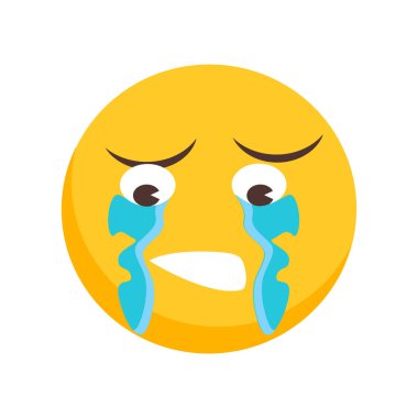 Ağlayan simge vektör izole üzerinde beyaz arka plan, ağlayan şeffaf işareti