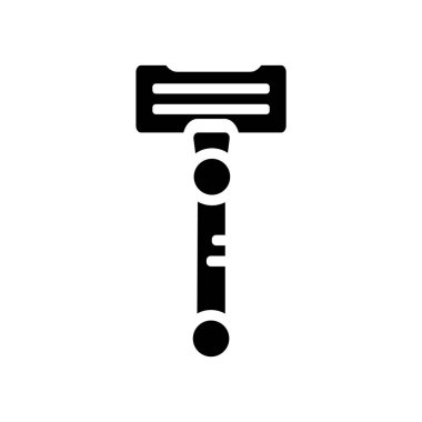 Ustura simge vektör izole beyaz arka plan, jilet şeffaf işareti, siyah moda sembolleri