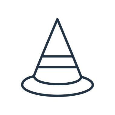 Beyaz arka plan üzerinde koni şeffaf işareti izole koni simge vektör