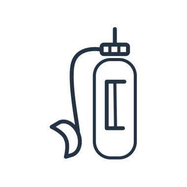 Beyaz arka plan üzerinde oksijen şeffaf işareti izole oksijen simge vektör