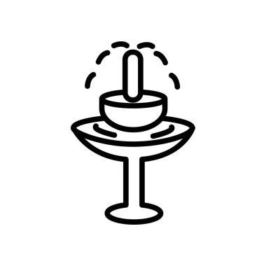 Beyaz arka plan üzerinde Çeşme şeffaf işareti izole Çeşme simge vektör