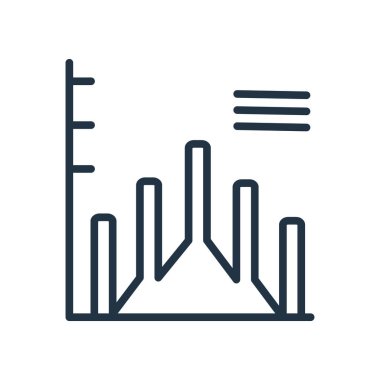 Beyaz arka plan üzerinde Analytics şeffaf işareti izole analytics simge vektör