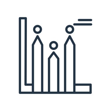 Beyaz arka plan üzerinde Analytics şeffaf işareti izole analytics simge vektör