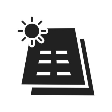 Güneş paneli simge vektör izole beyaz arka plan, güneş paneli şeffaf işareti, çiftlik sembolleri