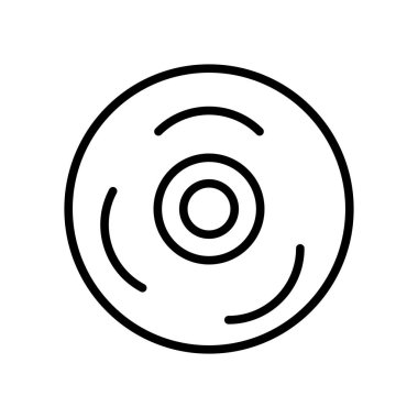 Büyük Dvd simge vektör izole üzerinde beyaz arka plan, büyük Dvd şeffaf işareti, doğrusal ve kontur öğeleri anahat tarzı