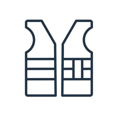 Hayat yelek simge vektör, beyaz arka plan üzerinde izole yaşam yelek şeffaf işareti