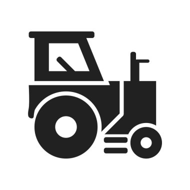 Traktör simge vektör izole beyaz arka plan, traktör şeffaf işareti, çiftlik sembolleri