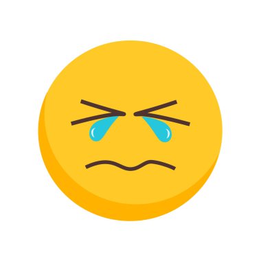 Ağlayan simge vektör izole üzerinde beyaz arka plan, ağlayan şeffaf işareti