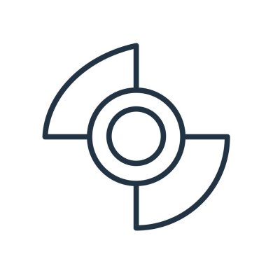 Pasta grafik simge vektör beyaz arka plan üzerinde pasta grafiği şeffaf işareti izole