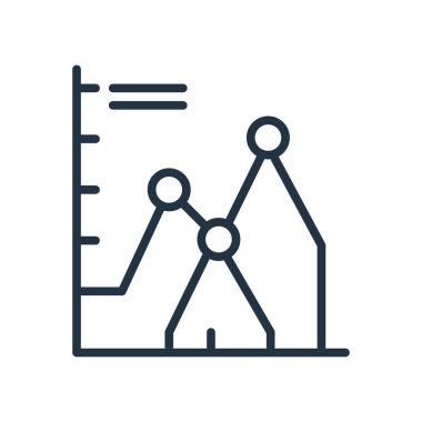 Beyaz arka plan üzerinde Analytics şeffaf işareti izole analytics simge vektör