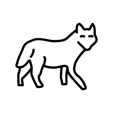 Beyaz arka plan üzerinde çakal şeffaf işareti izole çakal simge vektör