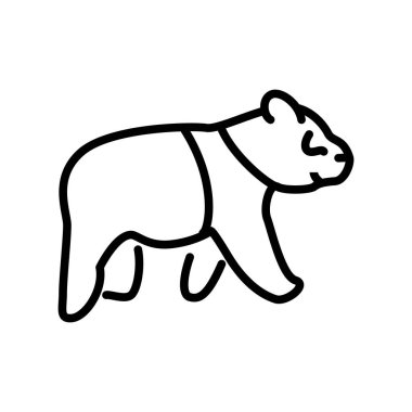 Beyaz arka plan üzerinde Panda şeffaf işareti izole panda simge vektör