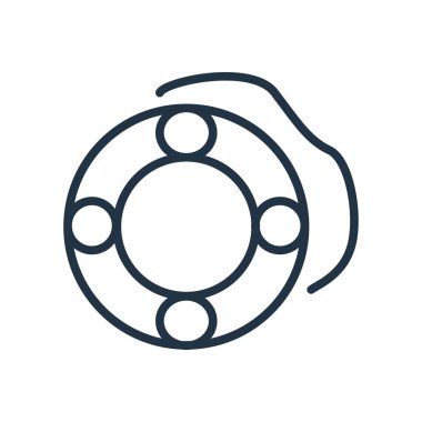 Beyaz arka plan üzerinde Lifebuoy şeffaf işareti izole Lifebuoy simge vektör