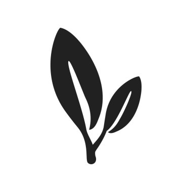 İzole beyaz arka plan, yaprak şeffaf işareti, çiftlik sembol simge vektör yaprak