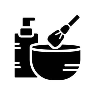 Saç boyası simge vektör, beyaz arka plan üzerinde izole saç boyası şeffaf işareti, siyah moda sembolleri