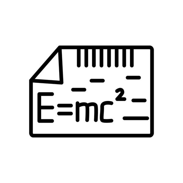 Elszigetelt Fehér Background Relativitáselmélet Átlátszó Jel Lineáris Stroke Elemek Vázlat — Stock Vector