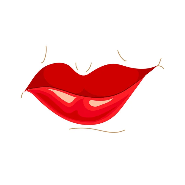 Vector Expresiones Bucales Lindos Gestos Faciales Dibujos Animados Con Labios — Vector de stock