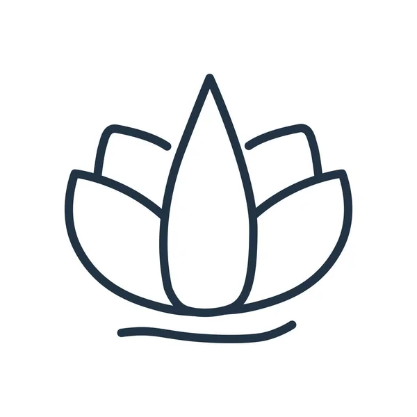 Lotus Vector Icono Aislado Sobre Fondo Blanco Lotus Signo Transparente — Vector de stock