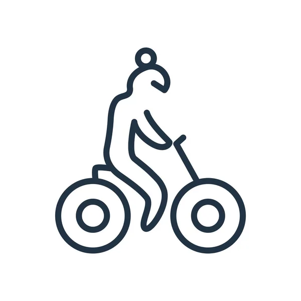 Icono Bicicleta Vector Aislado Sobre Fondo Blanco Signo Transparente Bicicleta — Vector de stock