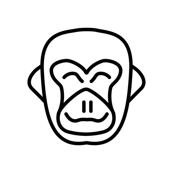 Beyaz Arka Plan Üzerinde Goril Şeffaf Işareti Izole Goril Simge — Stok Vektör