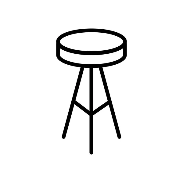 Tabouret Icône Vecteur Isolé Sur Fond Blanc Tabouret Signe Transparent — Image vectorielle