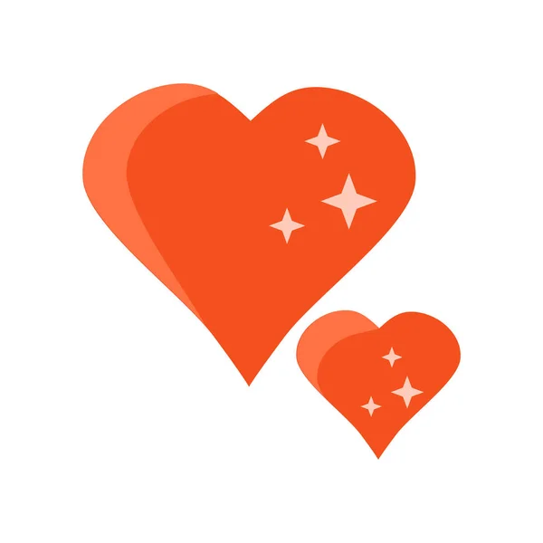Vektorové Ikony Srdce Izolovaných Bílém Pozadí Srdce Transparentní Znamení Barevné — Stockový vektor