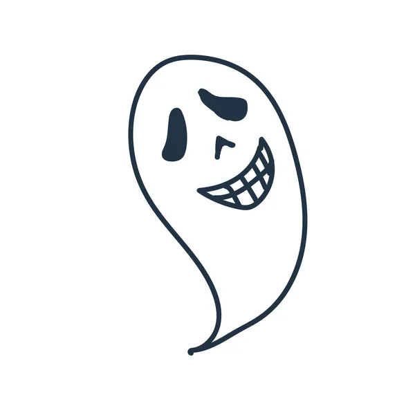 Vector Icono Fantasma Aislado Sobre Fondo Blanco Signo Transparente Fantasma — Archivo Imágenes Vectoriales