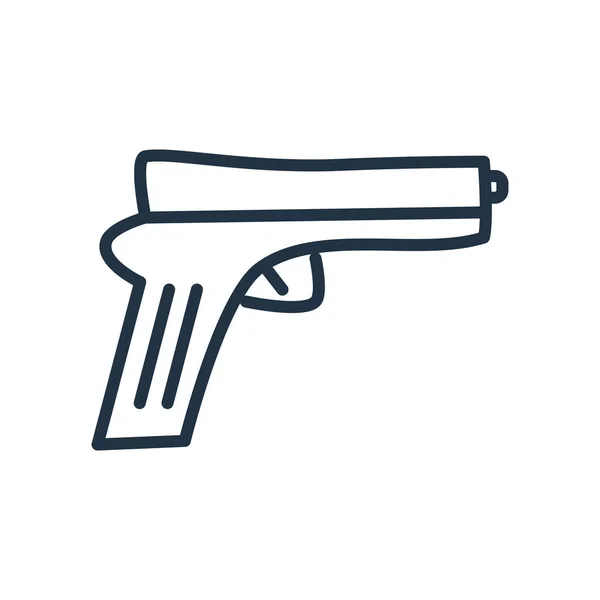 Zbraň Ikona Vektor Izolovaných Bílém Pozadí Zbraň Transparentní Znamení — Stockový vektor