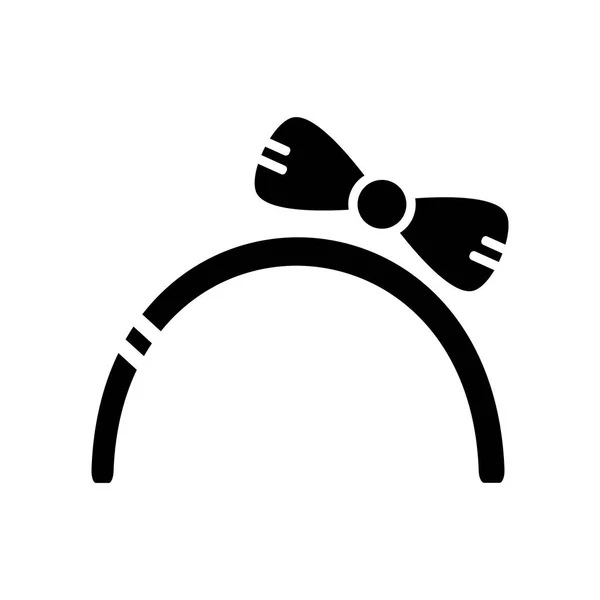 Headband Icon Vector Isolated White Background Headband Transparent Sign Black — Stock Vector