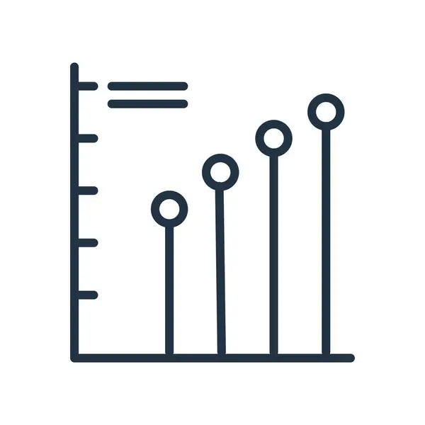 Graphik Icon Vektor Isoliert Auf Weißem Hintergrund Graphen Transparentes Zeichen — Stockvektor