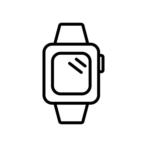 Applewatch 图标矢量被隔离在白色背景 Applewatch 透明符号 线性和描边元素的轮廓样式 — 图库矢量图片