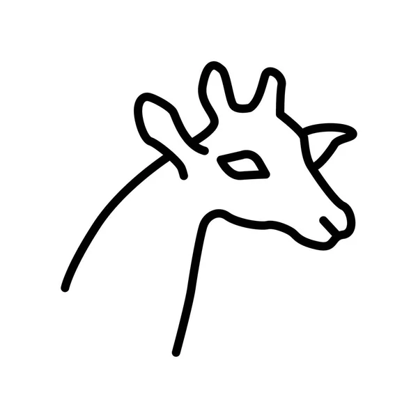 Giraff Ikonen Vektor Isolerad Vit Bakgrund Giraff Transparent Skylt — Stock vektor