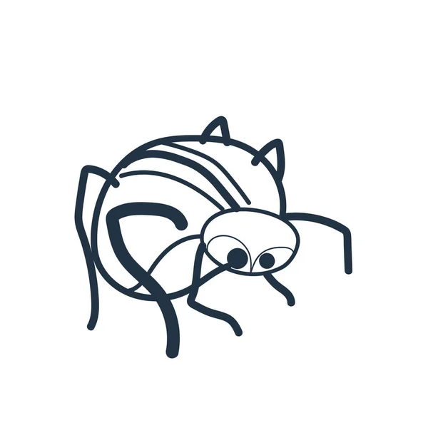 Spindel Ikonen Vektor Isolerad Vit Bakgrund Spider Transparent Skylt — Stock vektor