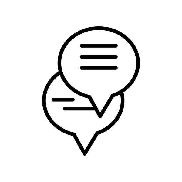 Zwei Chat Blasen Icon Vektor Isoliert Auf Weißem Hintergrund Zwei — Stockvektor