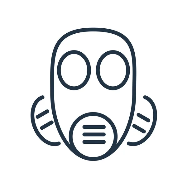 Mask Ikonen Vektor Isolerad Vit Bakgrund Mask Transparent Skylt — Stock vektor