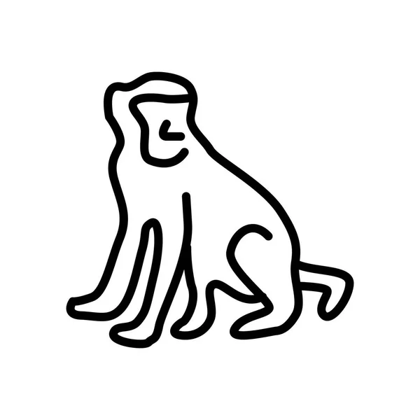 원숭이 로그인에 원숭이 아이콘 — 스톡 벡터