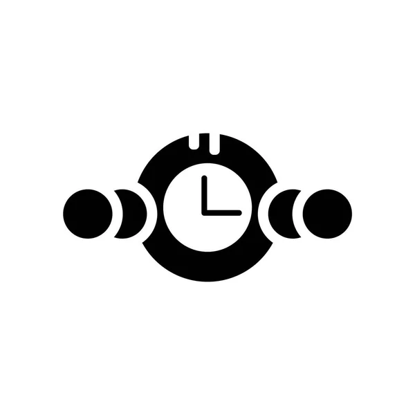 Watch Icon Vector Isolated White Background Watch Transparent Sign Black — Stock Vector