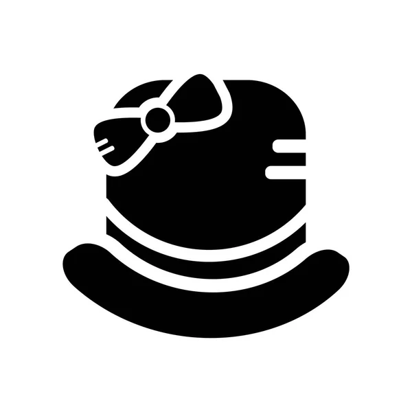Вектор Значка Шляпы Изолирован Белом Фоне Шляпа Прозрачный Знак Черные — стоковый вектор