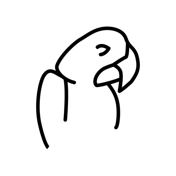 Ícone Vetor Macaw Isolado Fundo Branco Sinal Transparente Macaw — Vetor de Stock